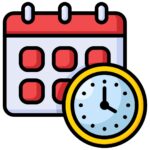 calendar with clock