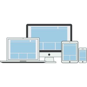 various electronic devices with windows open