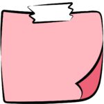 pink sticky note